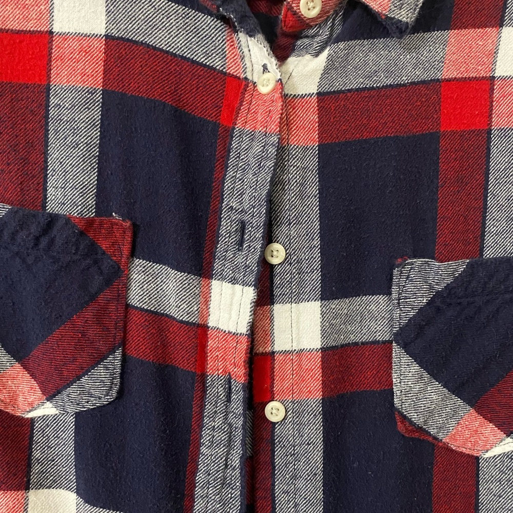 Merona Plaid Size: L, blue, red & white, like new! - Picture 5 of 5